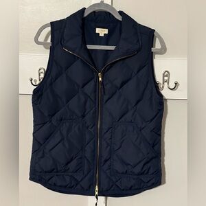 J. Crew Women's Dark Blue Quilted Vest
